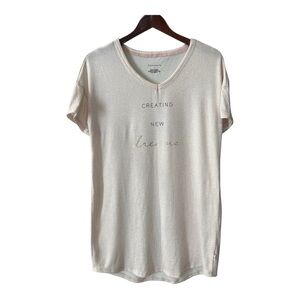 Danskin Light Pink “ Creating New Dreams “  Night Gown Pajamas Size L Women NWOT